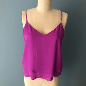 Parker | Purple Silk Crop Top